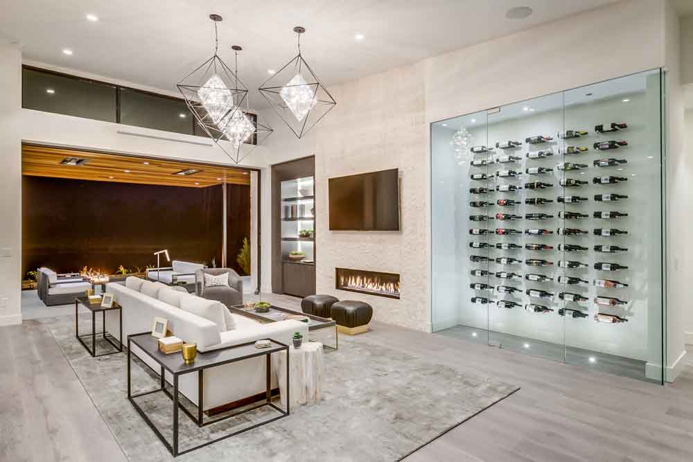 Modern wine cellar in 2017 Parade of Homes 