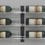 Evolution Series Wine Wall 5" with Extention, 6-Bottle Wine Rack configuration with Chrome Wine Rods