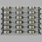 Evolution Series Wine Wall 30", 18-Bottle Wine Rack with Chrome Wine Rods