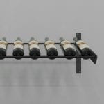 Evolution Series Wine Wall Presentation Row Extension Kit with Satin Black Wine Rods