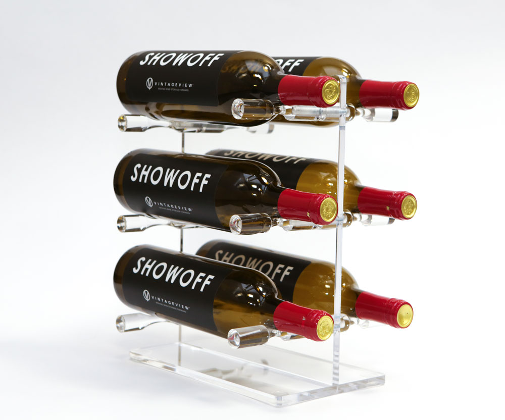 VintageView Mini Acrylic Tabletop Wine Rack
