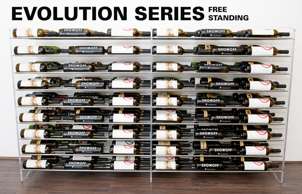 Evolution Freestanding Metal and Acrylic Wine Rack