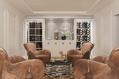 Living Room Wine Wall with Grain + Rod Living Room Wine Wall with Grain + Rod