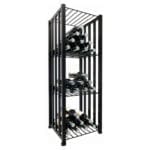 Case &amp; Crate Bin, sistema de almacenamiento de 48 botellas de vino en negro mate