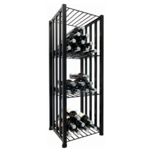 Case & Crate Bin, 48-bottle wine storage system in matte black